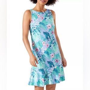 Tommy Bahama Darcy Hibiscus Haven Dress Sz Small Spandex Nylon Sleeveless Beach